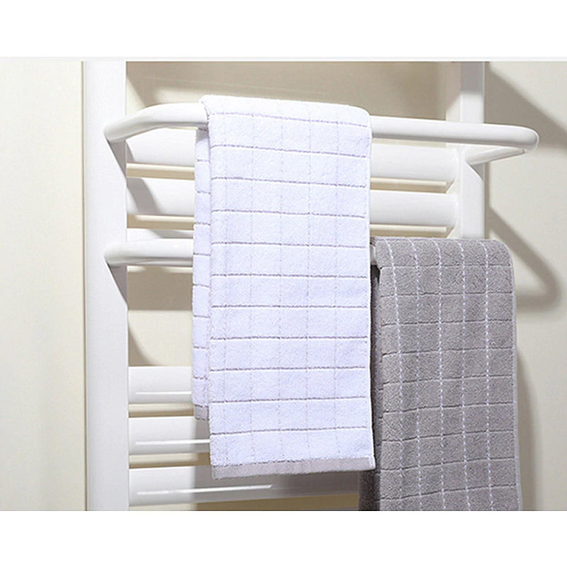 BathSelect Stainless Steel Pure White Electric Heating Wall Mount Towel Warmer With White Towel