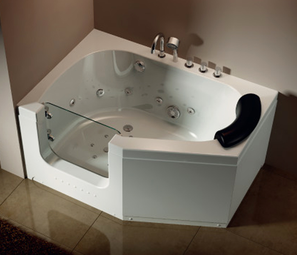 BathSelect Turin Square Bathtub Walk-in Tubs Shower Set