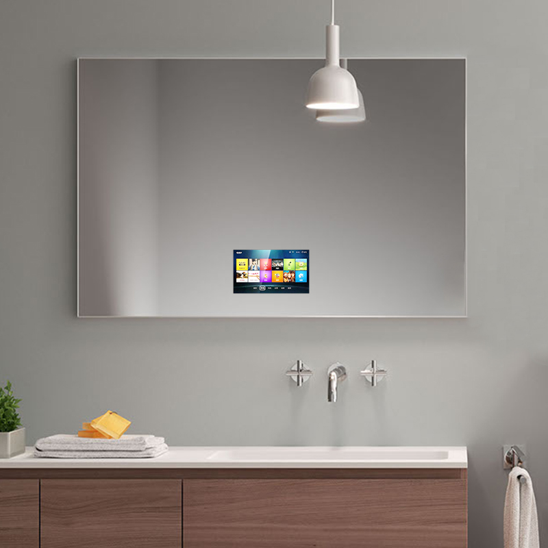 BathSelect Wall Mount Rectangular Frameless Smart Television Mirror With Touchscreen LCD