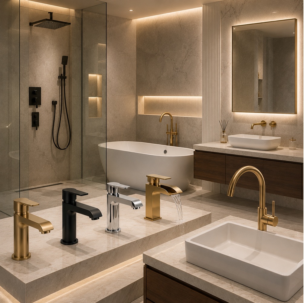 BathSelect complete luxury hospitality bathroom collection with coordinated faucets showers bathtubs and accessories