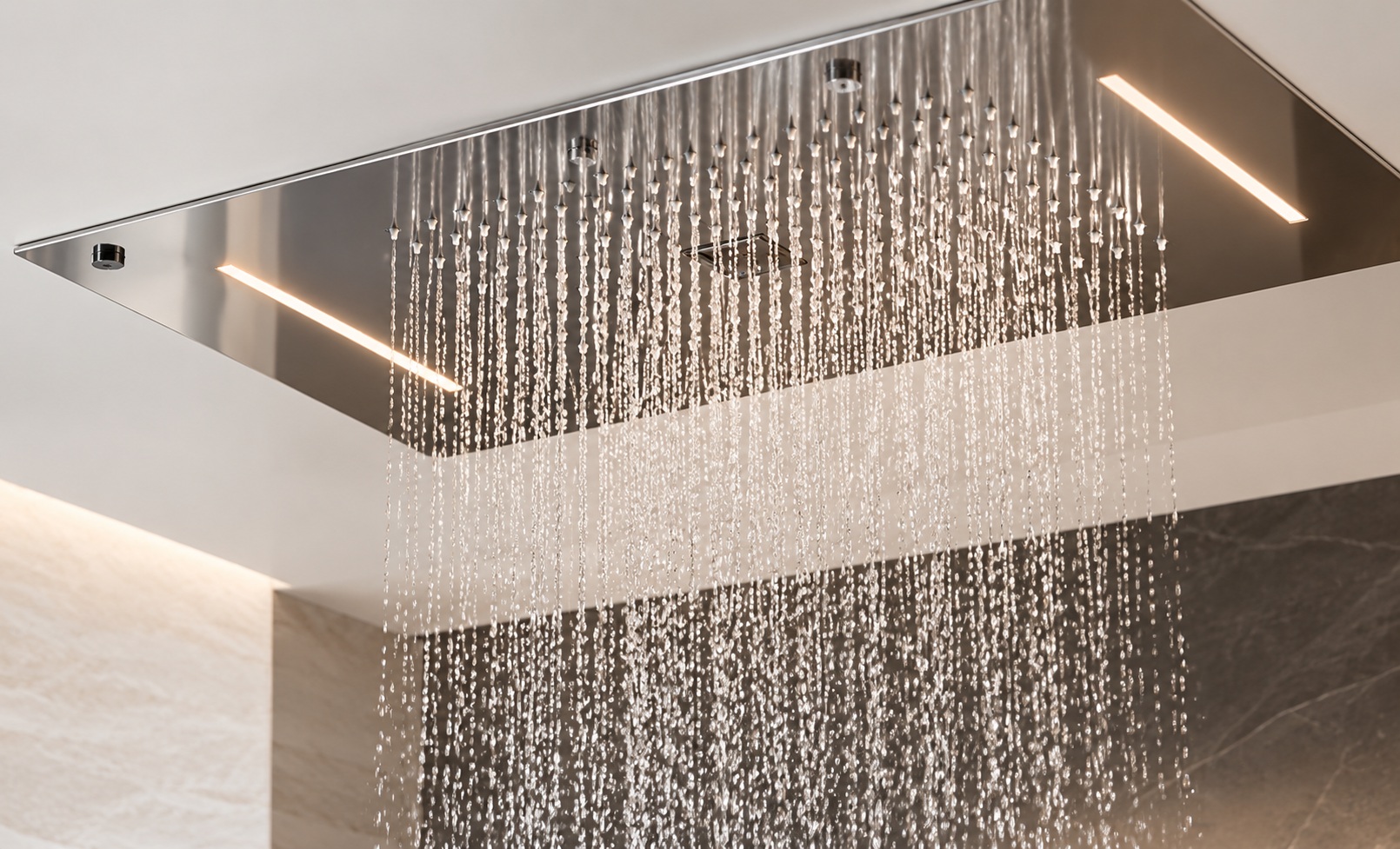 BathSelect luxury LED rainfall shower system