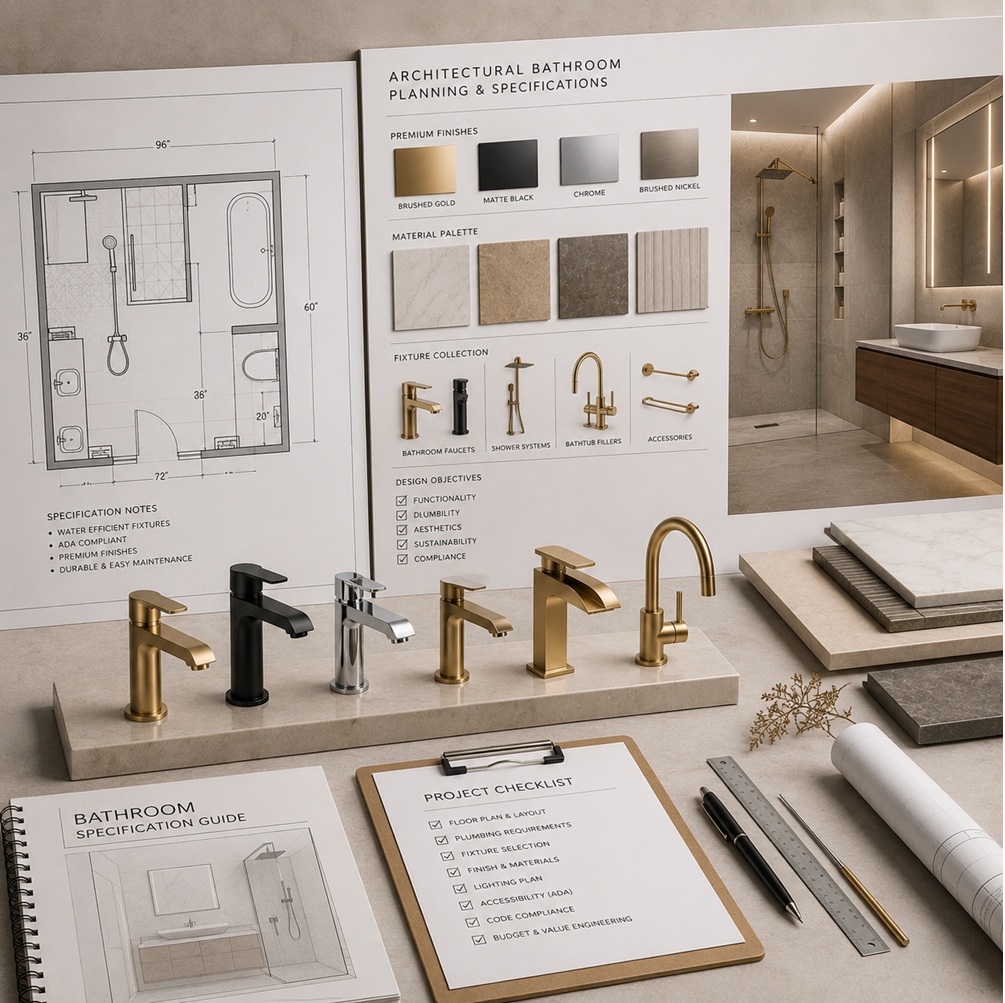 BathSelect architectural planning for luxury hotel resort and hospitality bathroom specifications