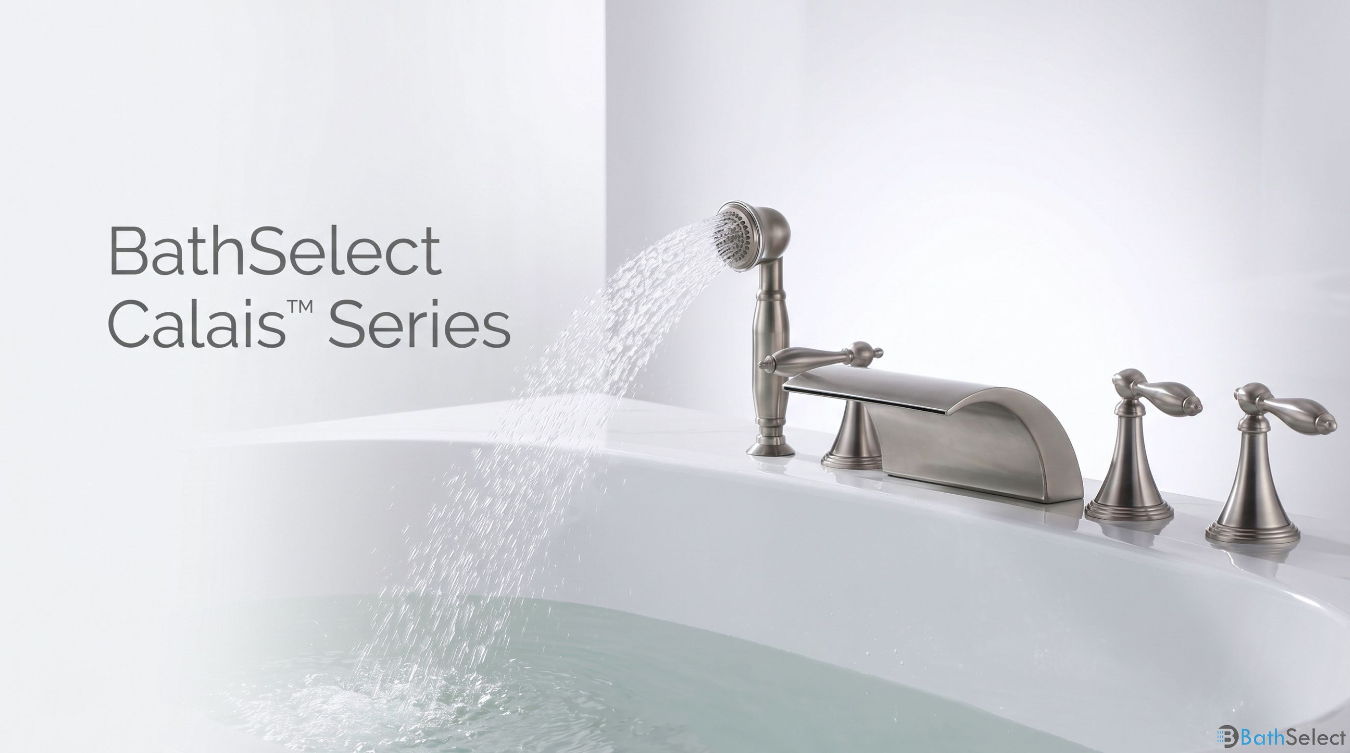 BathSelect Calais Series Brushed Nickel Bathtub Faucet