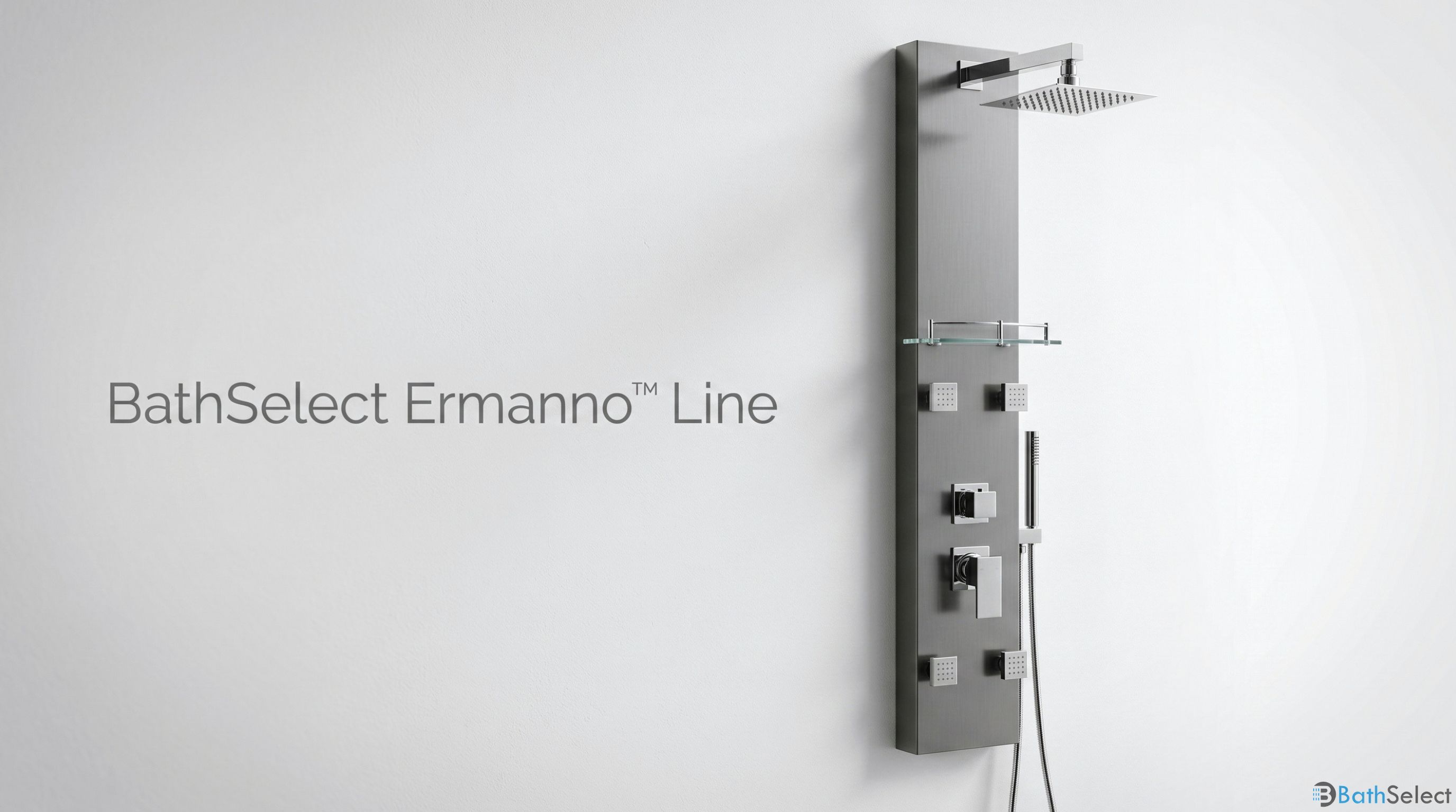 BathSelect Ermanno Line Chrome Shower Set