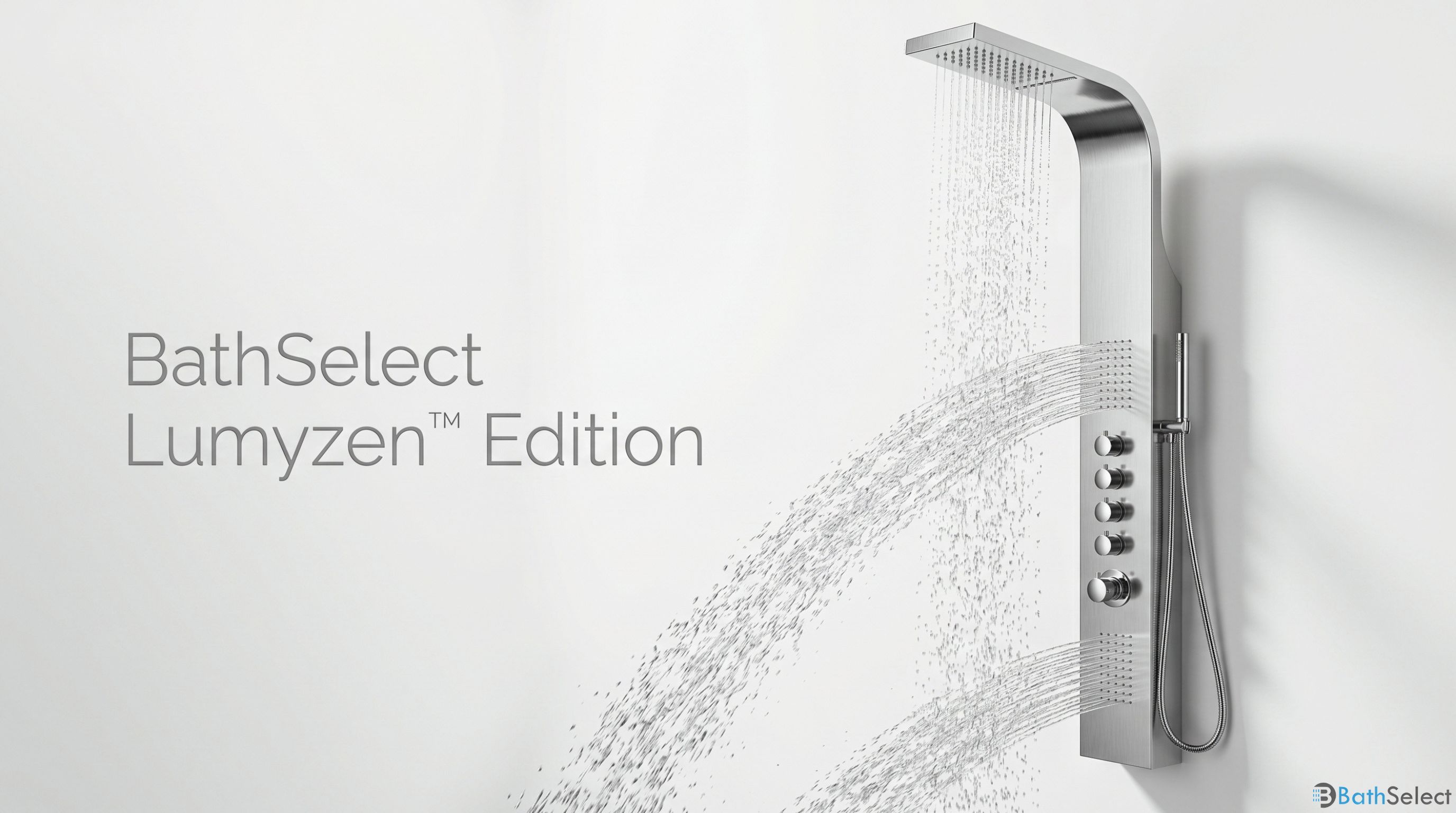 BathSelect Lumyzen Edition Brushed Stainless Steel Shower Set