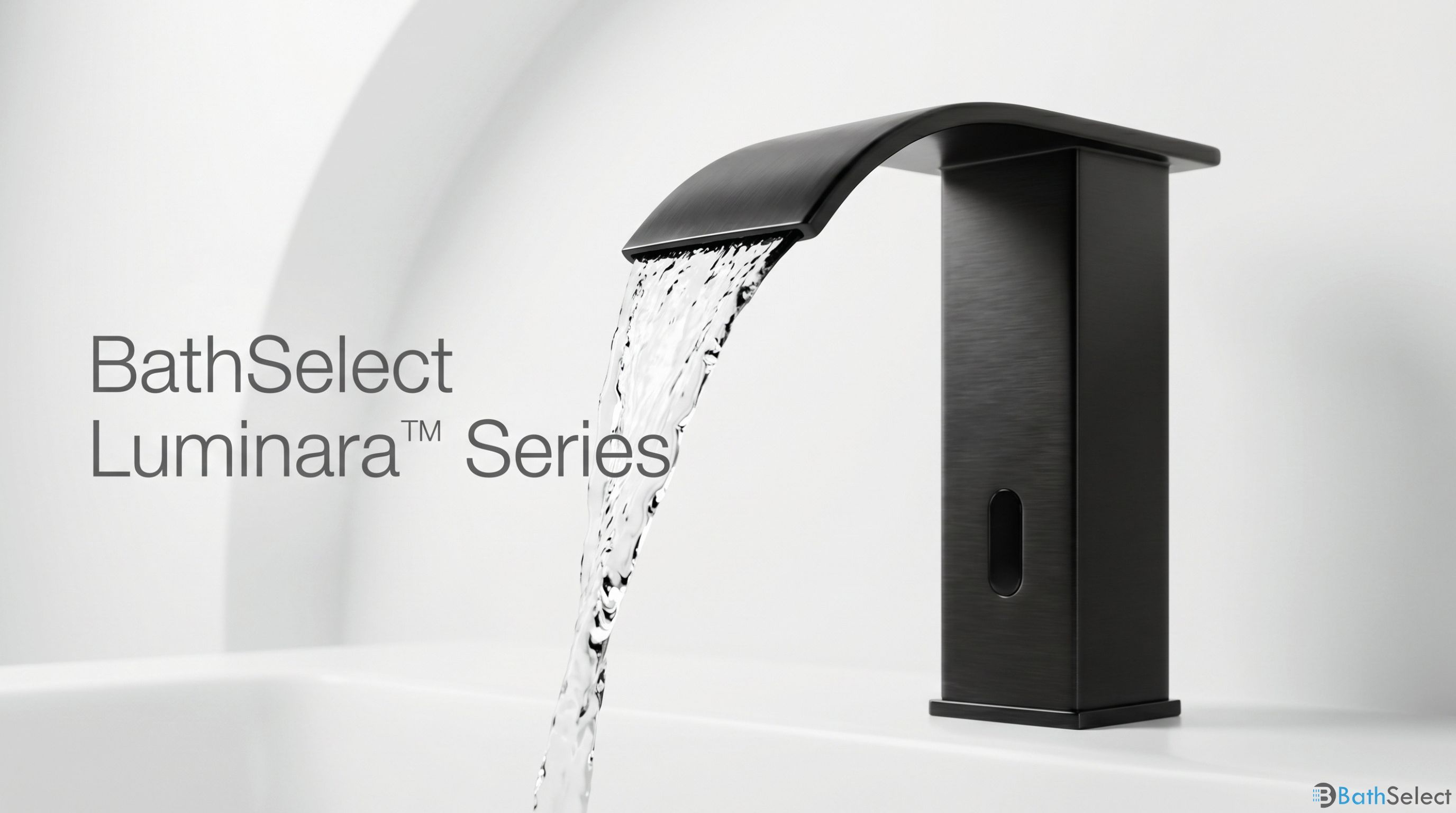 BathSelect Luminara Series Matte Black Touchless Faucet
