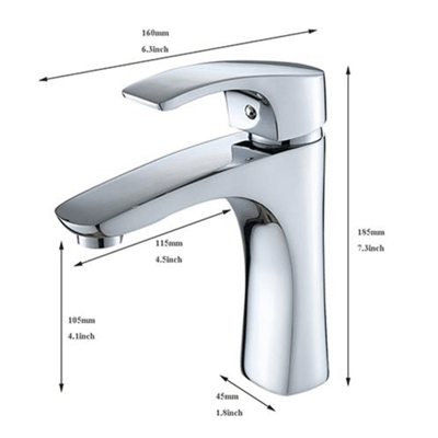 Brescia Single Handle Deck Mounted Bathroom Sink Faucet