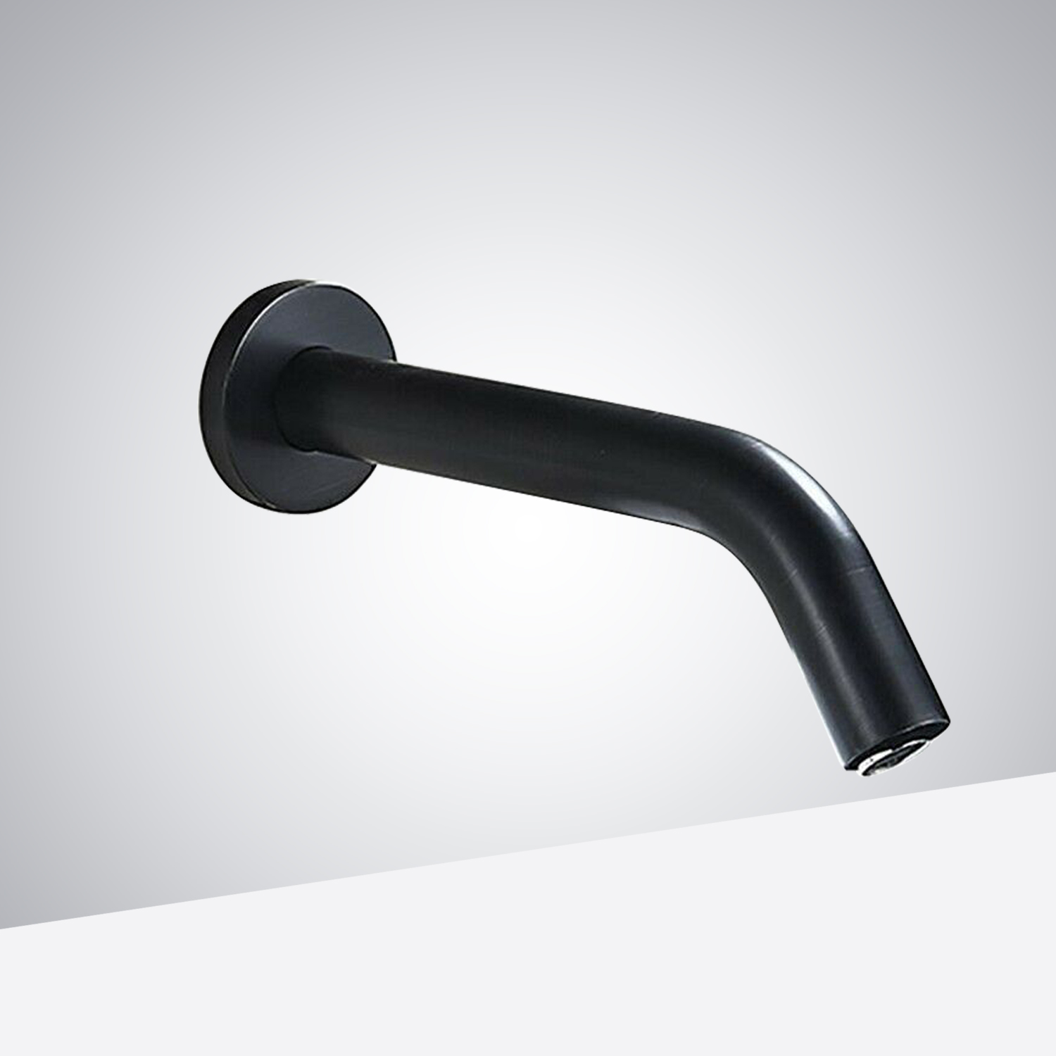 Chrome/Black Wall Mounted Hands Free Automatic Sensor Tap Bathroom Mixer Faucet 