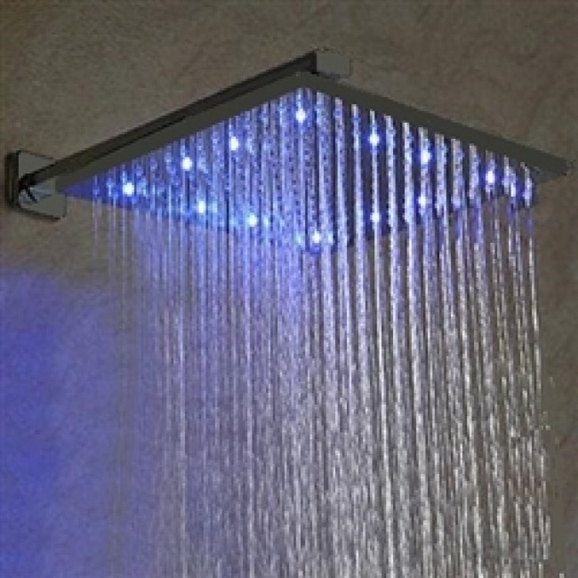 Bronze Finish Square LED Rainfall Shower Head