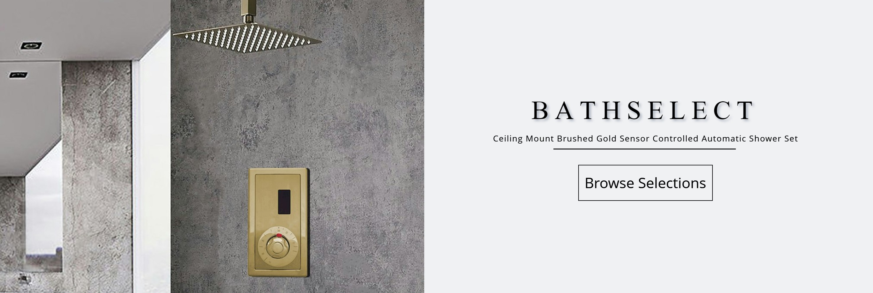 Ceiling Mount Brushed Gold Sensor Controlled Automatic Shower Set
