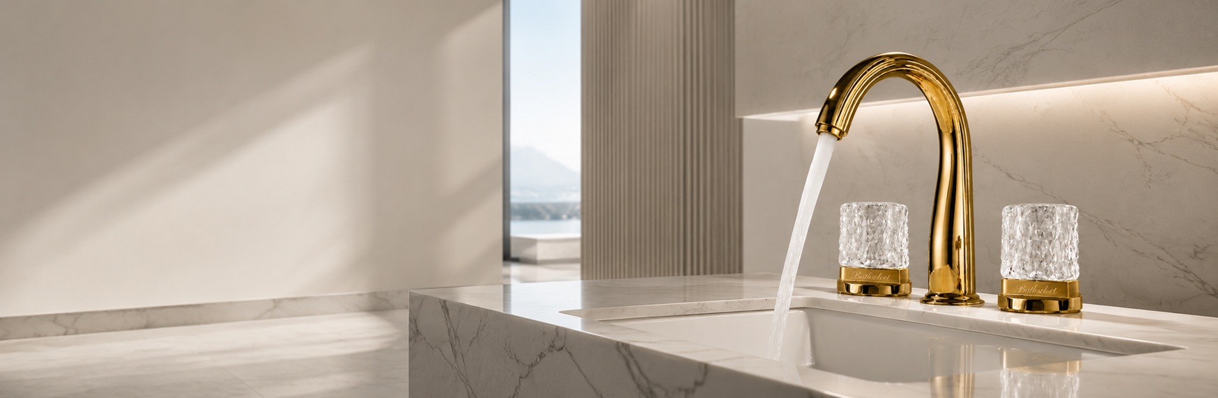 BathSelect quiet luxury hospitality bathroom suite with coordinated designer fixtures for premium hotel projects