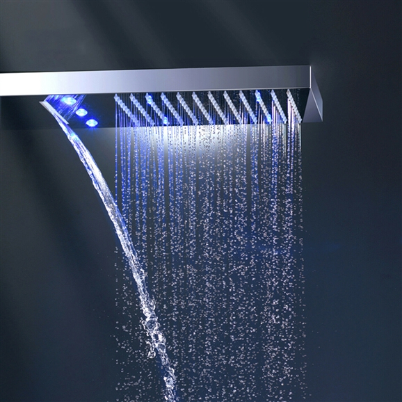 Renata 22" Contemporary RGB Multi-Color Water Powered Led Shower Head