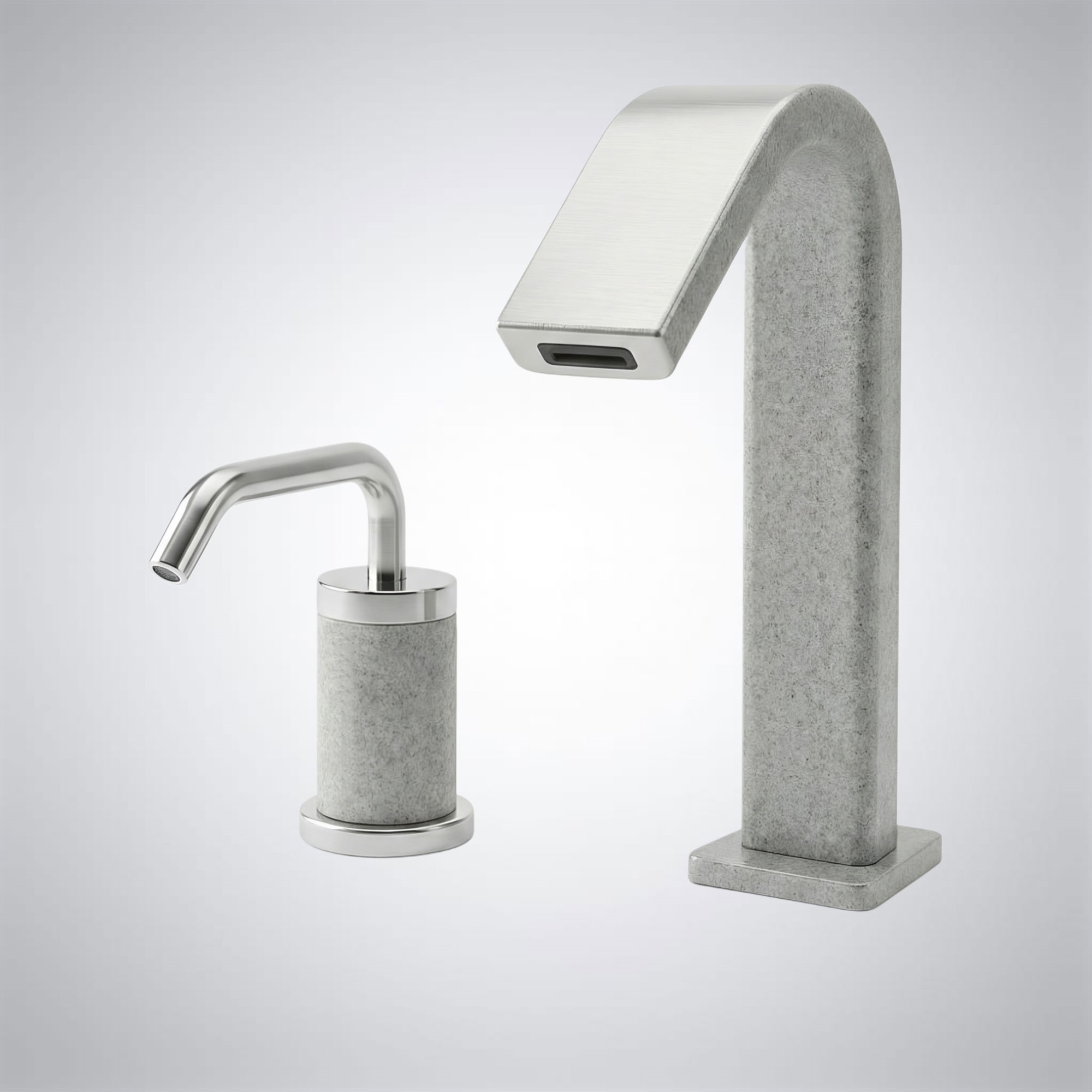 Verona chrome commercial deck mount motion sensor faucet and automatic liquid soap dispenser