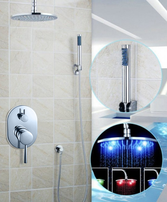 Shop Florence Led Rain Shower System With Handheld Shower Head At Bathselect