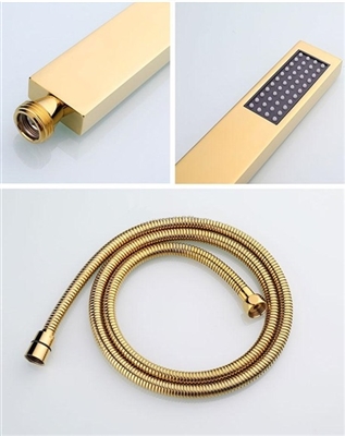 Fontana 20 Inch LED Gold Thermostatic Shower Panel Set