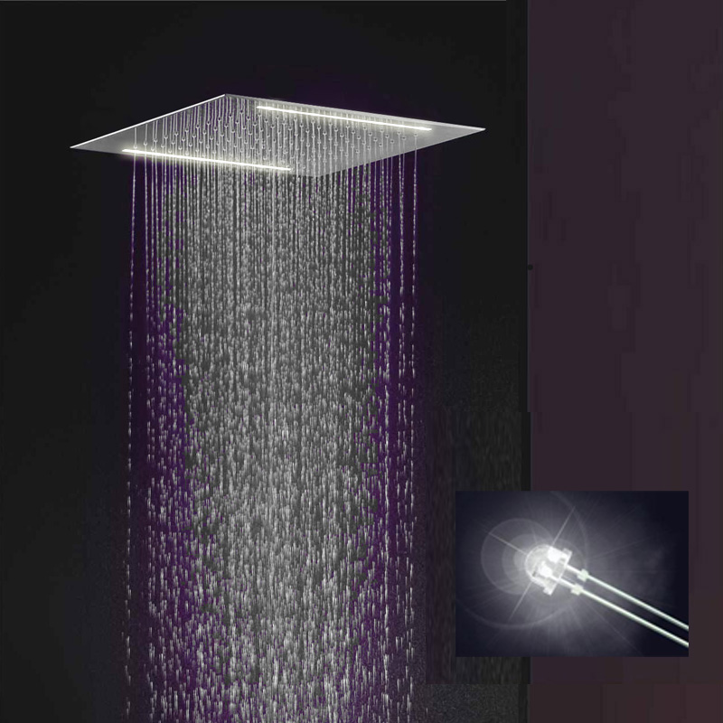 20" Recessed Stainless Steel Electric Rainfall Shower