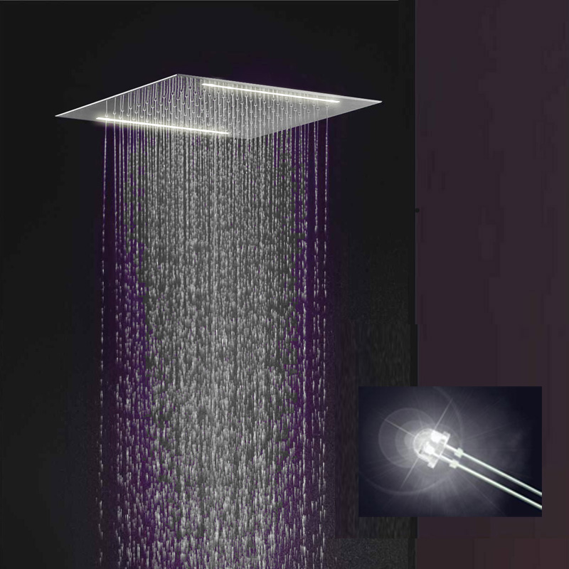 20" Recessed Stainless Steel Electric Rainfall Shower