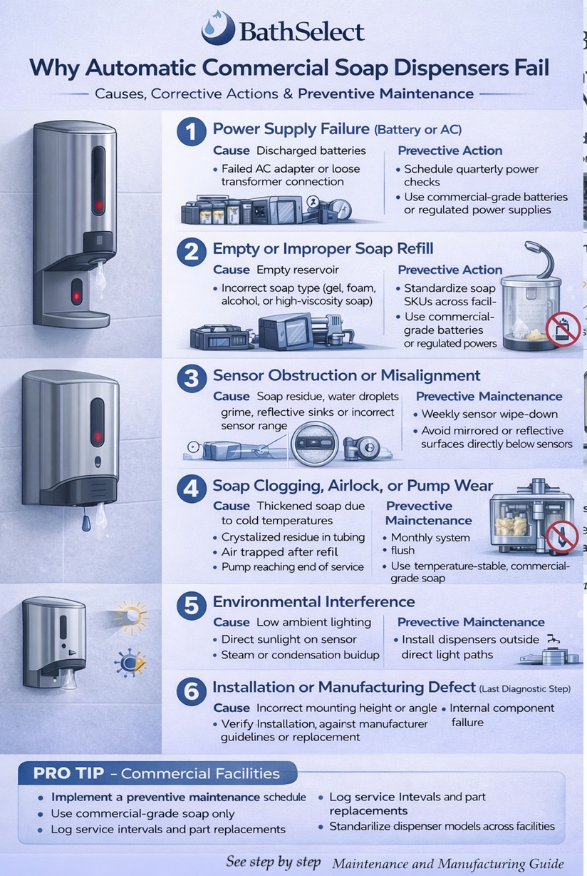 Issue and Solutions � touchless soap dispensers maintenance guide visual