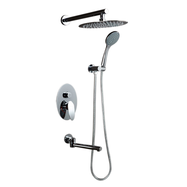 Milan Wall-Mounted Rainfall Shower Set with Handshower & Tub Spout