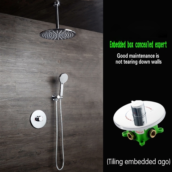 Milan Wall-Mount Rainfall Shower Set with Handshower