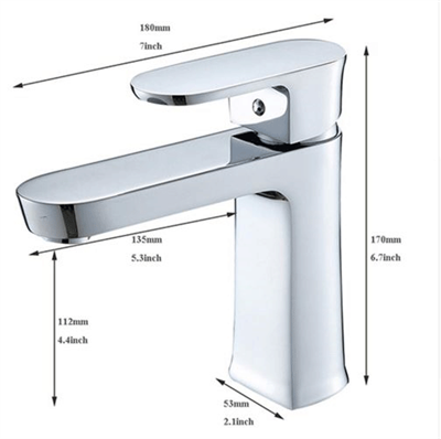 Modena Single Handle Deck Mounted Bathroom Sink Faucet