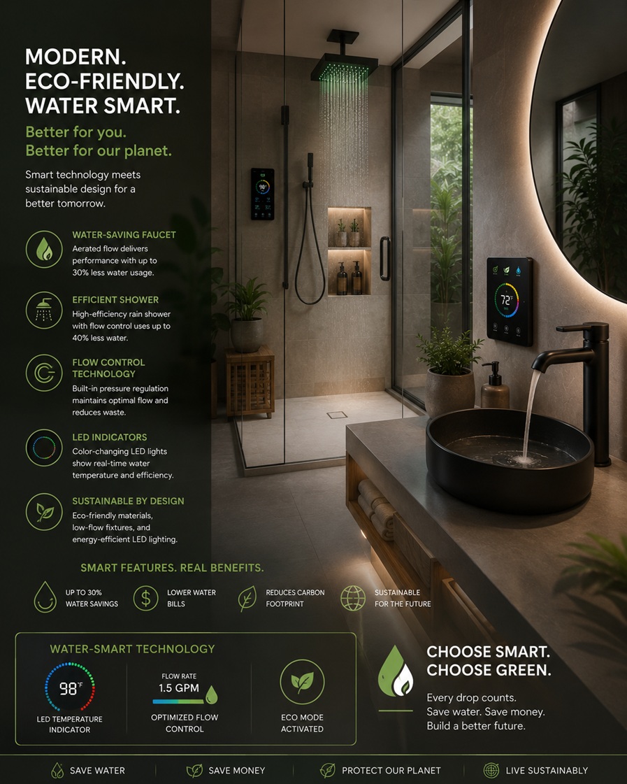 Modern eco-friendly bathroom