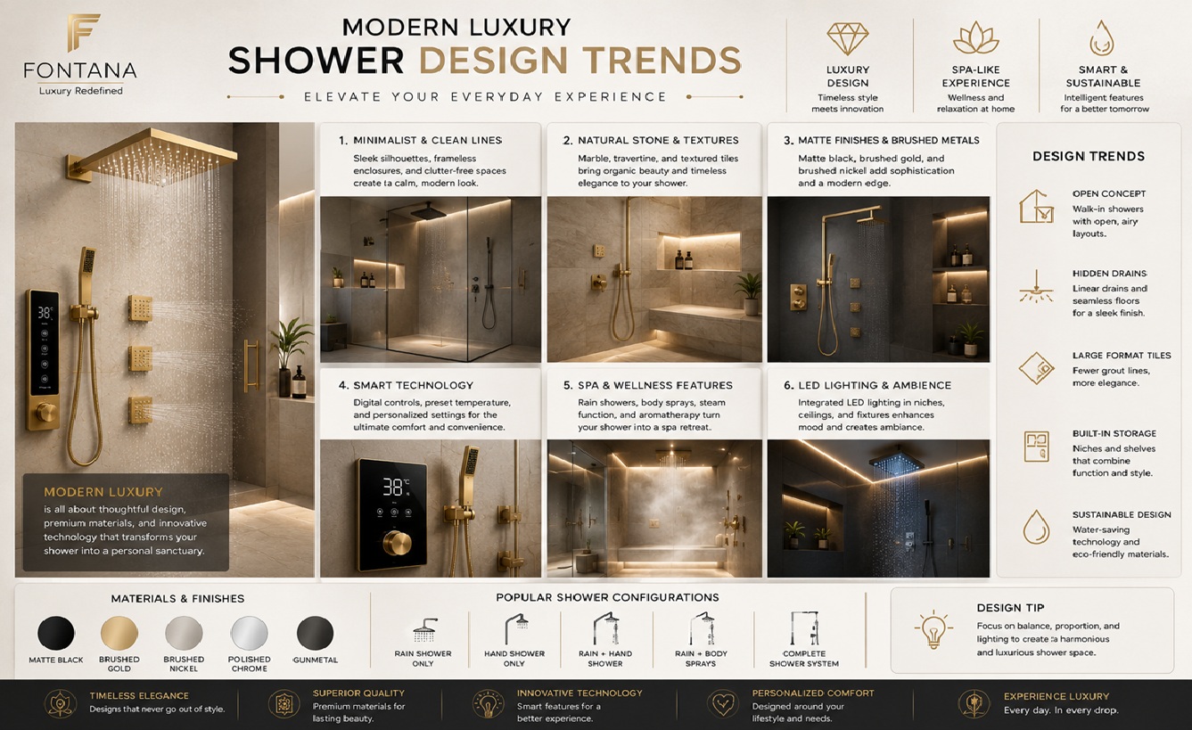 Modern luxury shower design trends