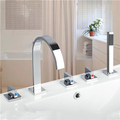 Nantes Triple Handle Solid Brass Bathroom Sink Faucet
