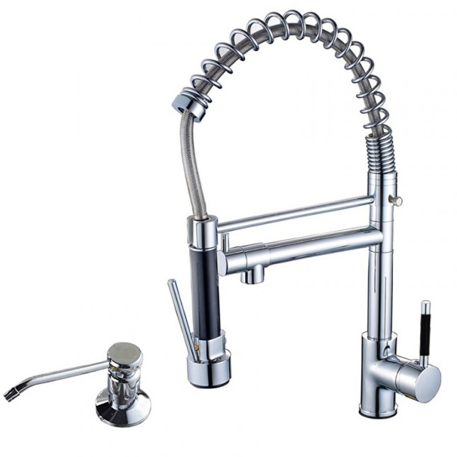 Naples-Chrome-Finish-Kitchen-Sink-Faucet-Pull-out