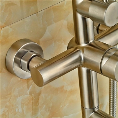 Naples-Wall-Mount-Brushed-Nickel-Shower-Set