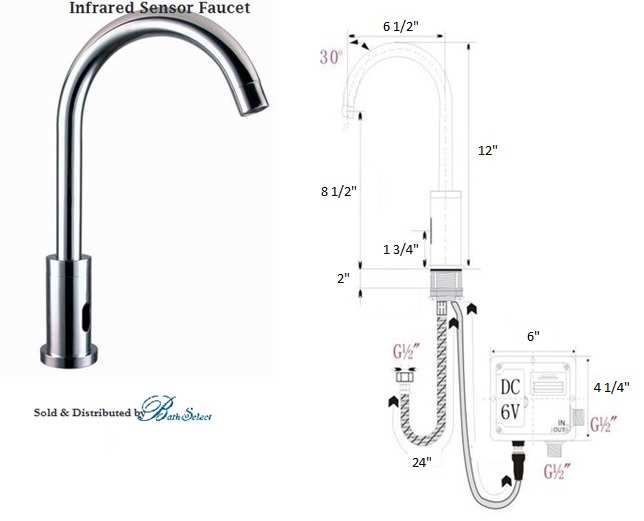 Oil Rubbed Bronze Commercial Automatic Sensor Faucet