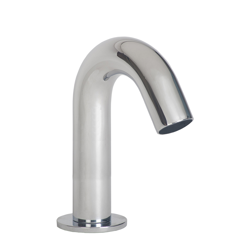Reno Goose Neck Chrome Finish Dual Commercial Automatic Sensor Faucet And Soap Dispenser