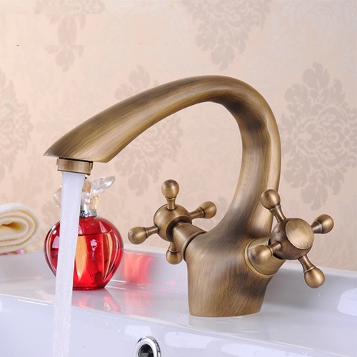 Rubeno Antique Brass Sink Faucet - Thermostatic Faucets