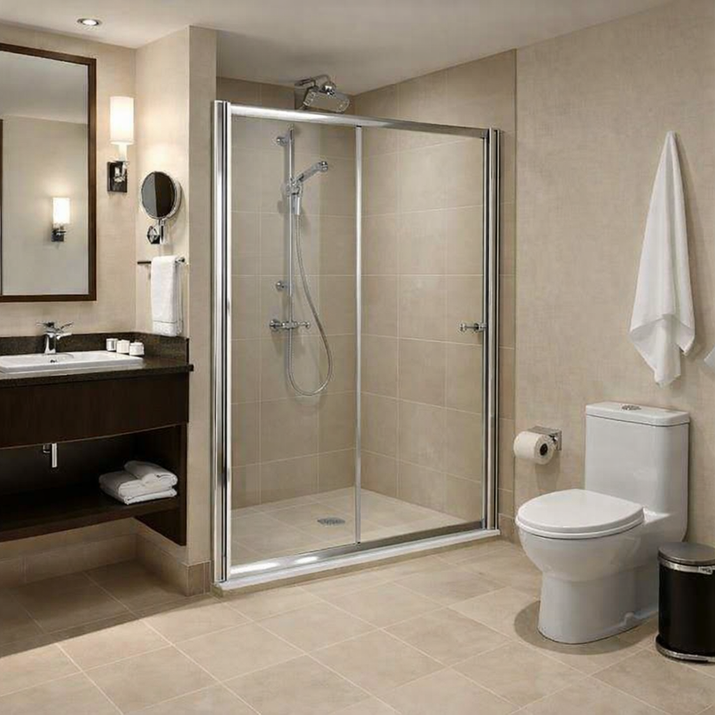 SC-FA-6028 Satin Aluminum Frame Shower Enclosure