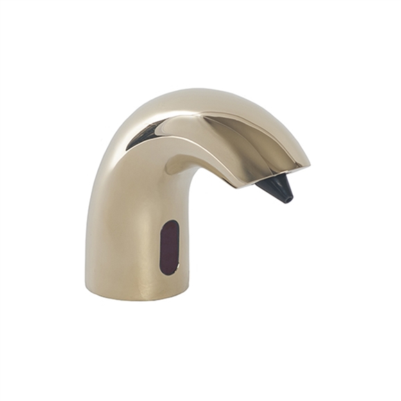 Shiny Gold Finish Commercial Deck Mount Solid Brass Automatic Soap Dispenser
