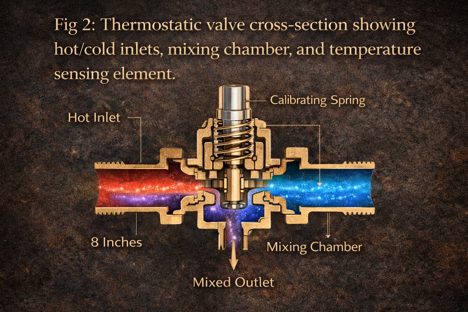 Thermostatic valve internal diagram