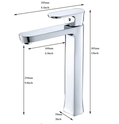 Vicenza Single Handle Deck Mounted Bathroom Sink Faucet