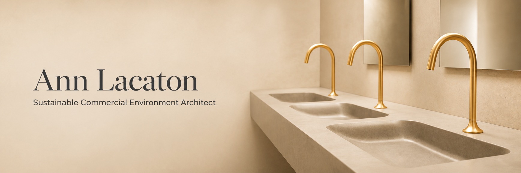 BathSelect Ann Lacaton Sustainable Commercial Bathroom Sink Faucets Banner