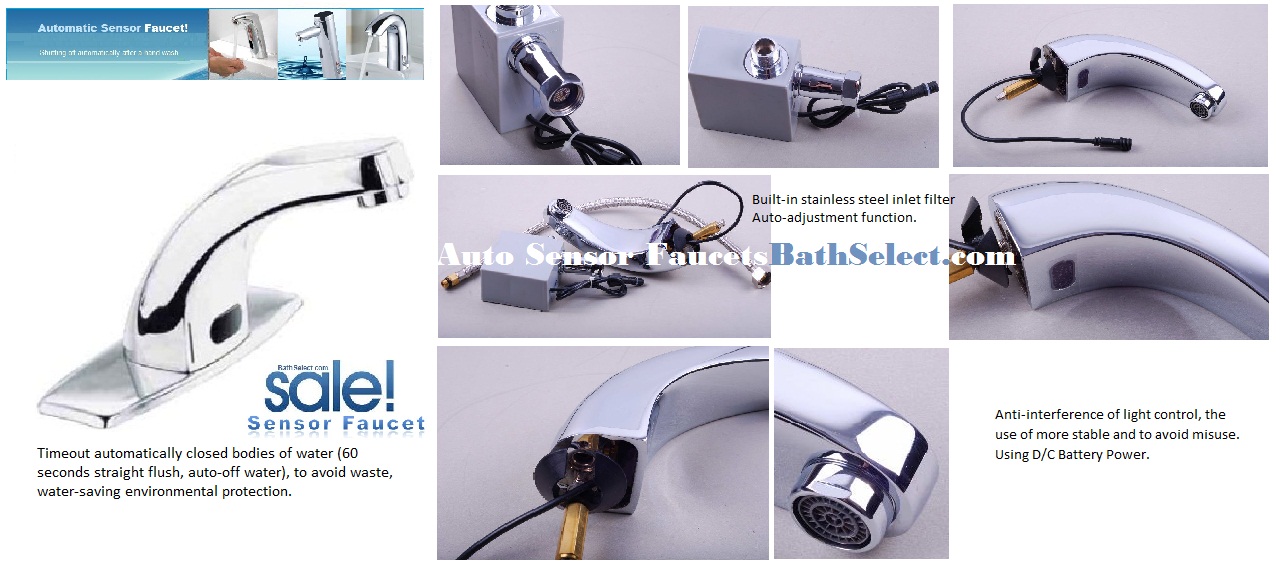 Melo Automatic Commercial Sensor Faucet (also available in Oil Rubbed Bronze or Gold Finish)