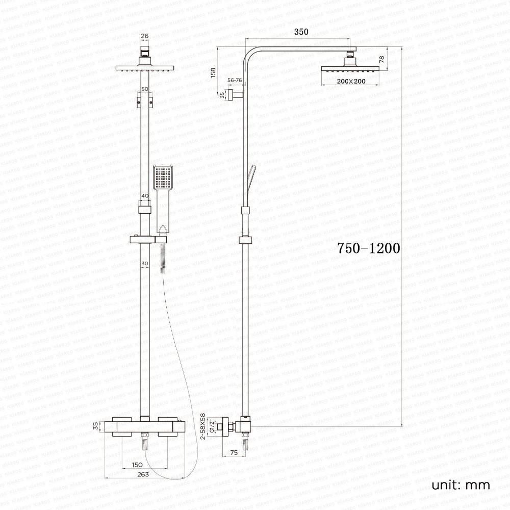 bathroom-thermostatic-shower-sets-square-head