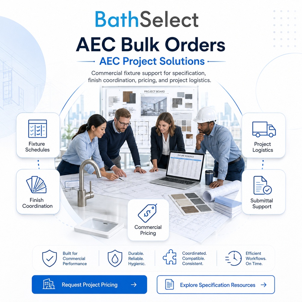 BathSelect commercial bathroom project solutions for architects designers contractors and developers