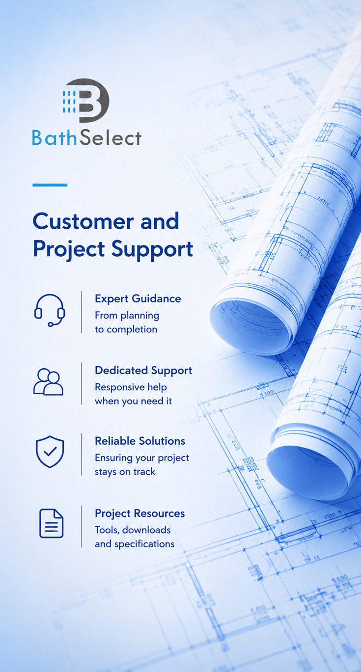 BathSelect customer service and technical product support team