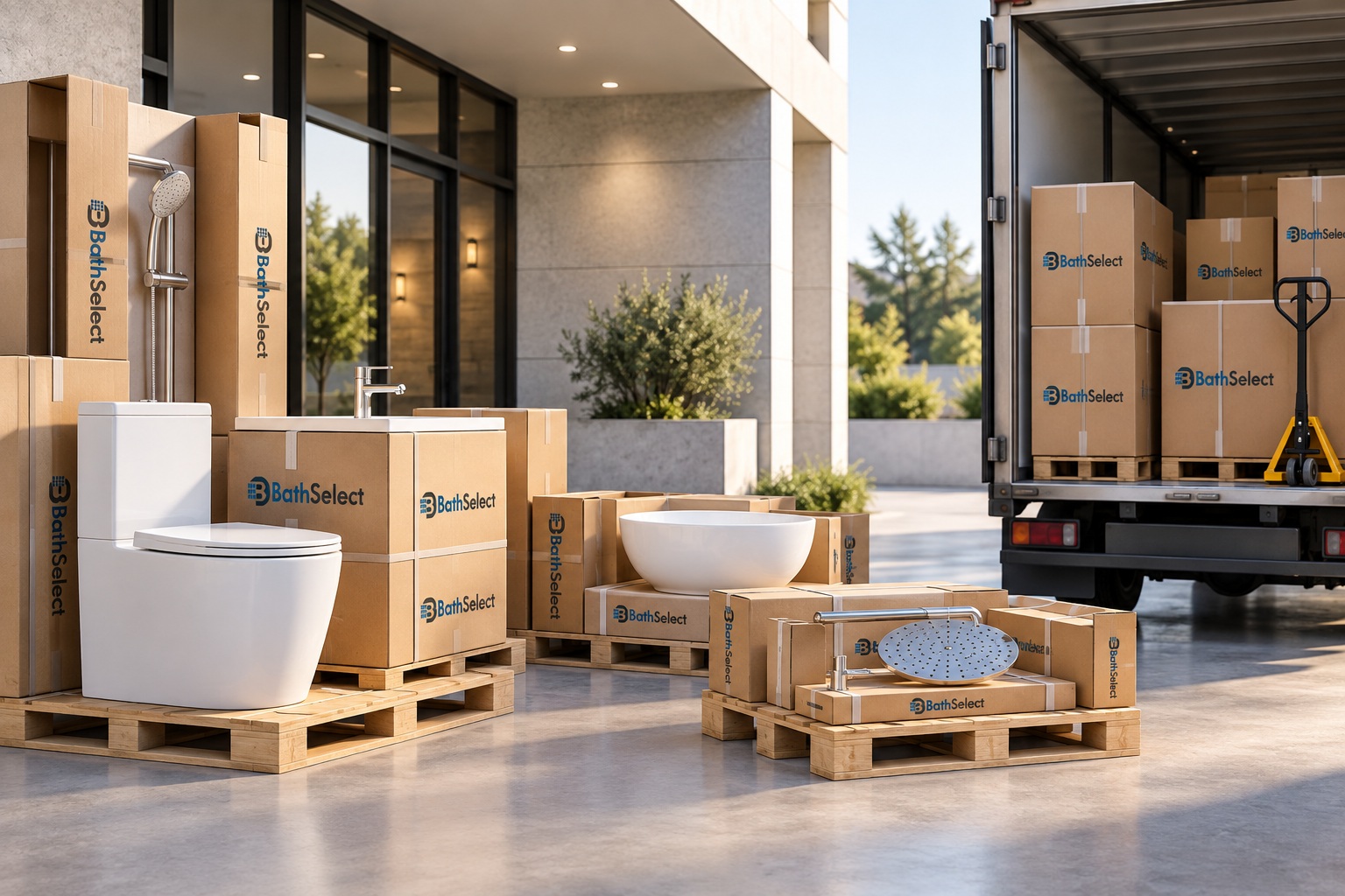 Bathroom fixture shipment coordination receiving inspection and order tracking for scheduled site deliveries