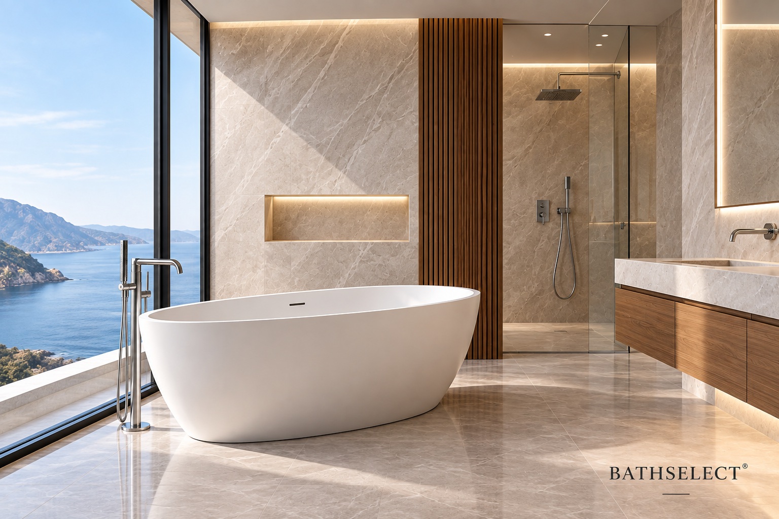 Luxury hotel suite and resort bathtubs