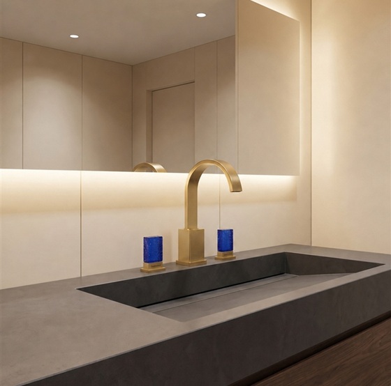 BathSelect Premium Bathroom Faucet Collection featuring luxury sink faucets in brushed gold, chrome, matte black, and premium finishes
