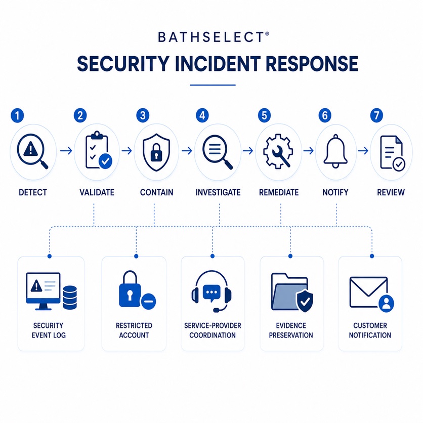 BathSelect BST9902MB matte black touchless sensor faucet representing security incident review and protected access