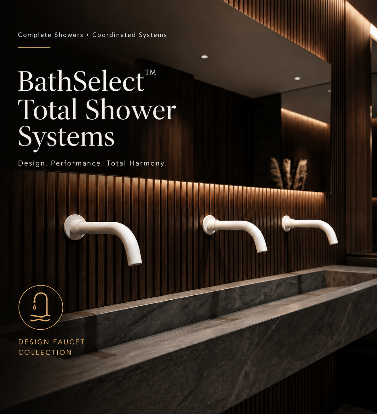 BathSelect total shower systems for luxury residential and hospitality bathrooms