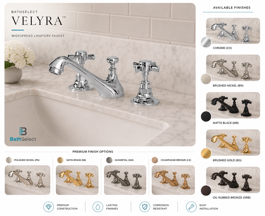 BathSelect Velyra Chrome Prime polished chrome bathroom basin faucet