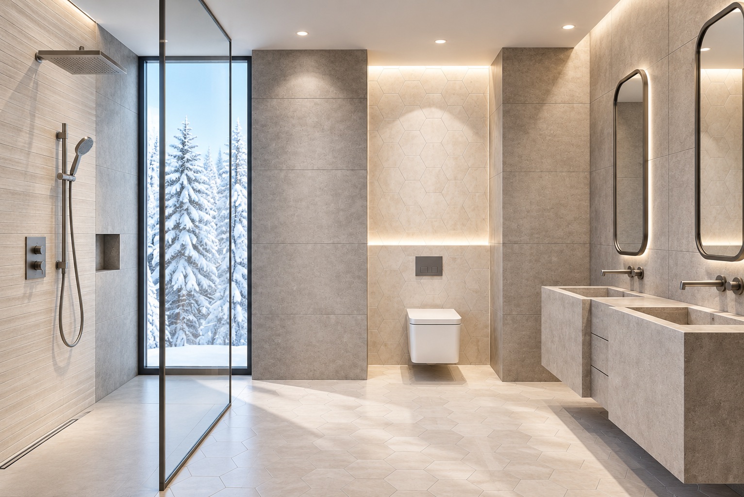 Coordinated bathroom fixture package prepared for volume purchasing project pricing and quotation review
