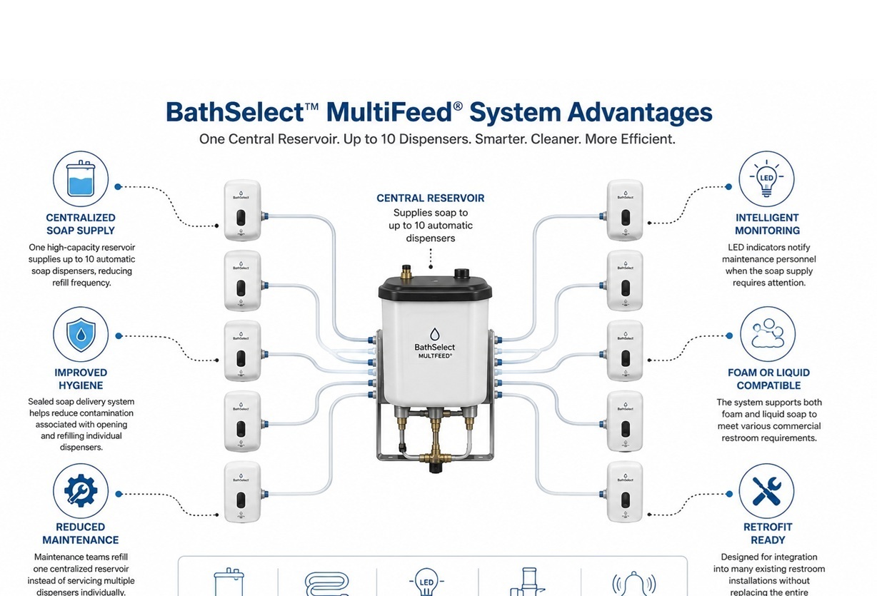 BathSelect MultiFeed System Advantages Diagram
